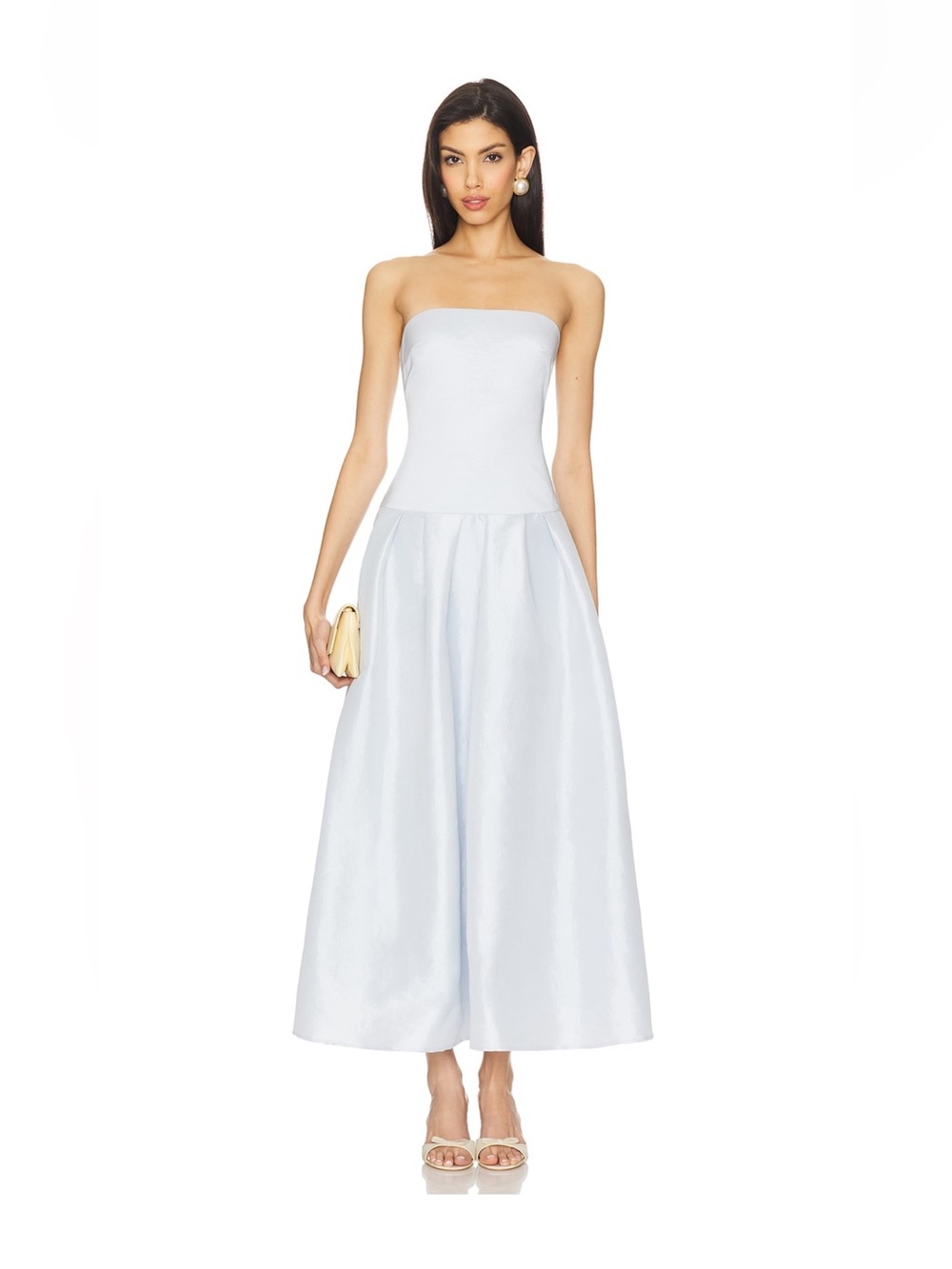 More to Come Cambria Strapless Dress in Baby Blue